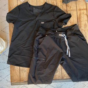 Figs Scrubs Black  ZAMORA Jogger Scrub Pants